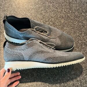 Cole Haan Gray Knit Slip-On Sneakers